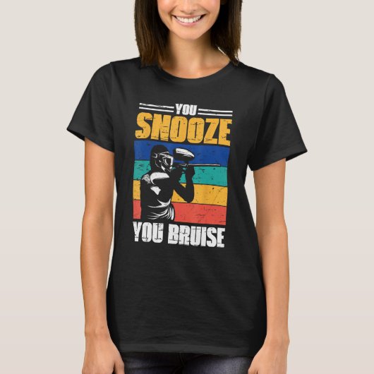 T-shirt You Snooze You Bruise Paintball Game Squad For Men (Devant)