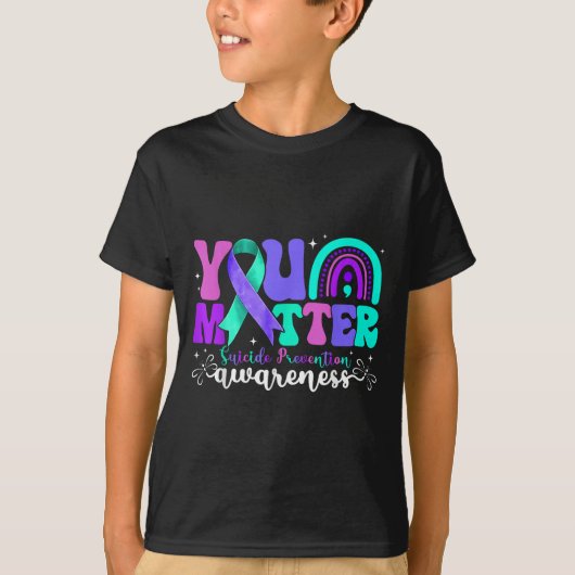 T-shirt You Suicide Prevention Awareness Teal &amp; Purple (Devant)