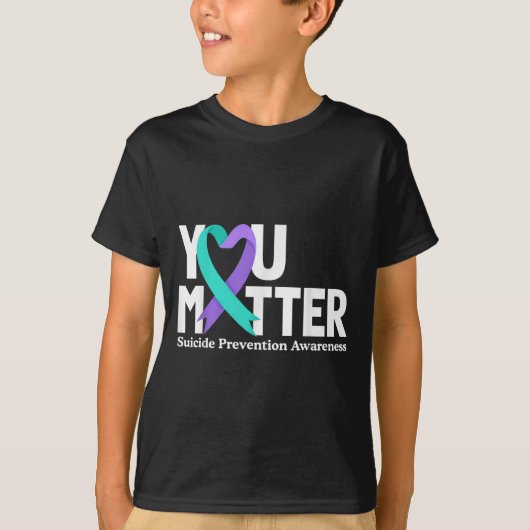 T-shirt You Suicide Prevention Awareness Teal &amp; Purple (Devant)