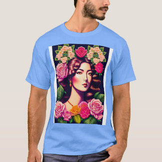 T-shirt Young Agatha Christie Floral Art
