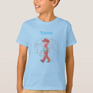 T-Shirt Young Cowboy and Horse