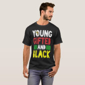 T-shirt Young ed And Black African Pride Black History Mon (Devant entier)