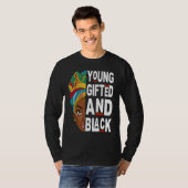 T-shirt Young ed And Black Afro Black History Month Melani (Devant entier)