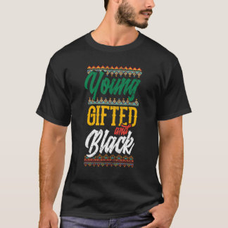 T-shirt Young  ed And Black Proud African American Heritag