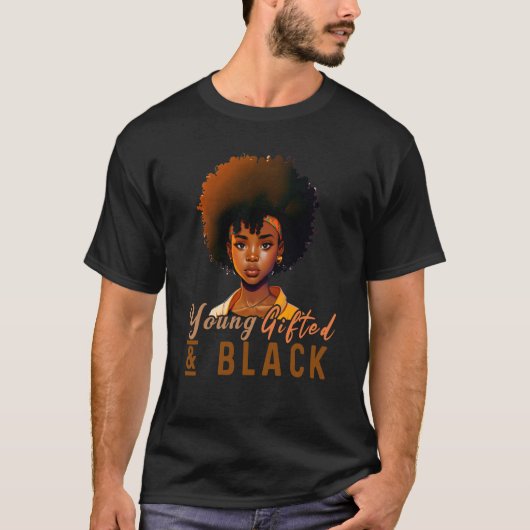T-shirt Young ed & Black African American Black History Mo (Devant)