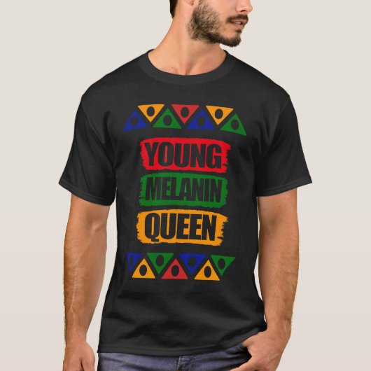 T-shirt Young Melanin Queen (Devant)