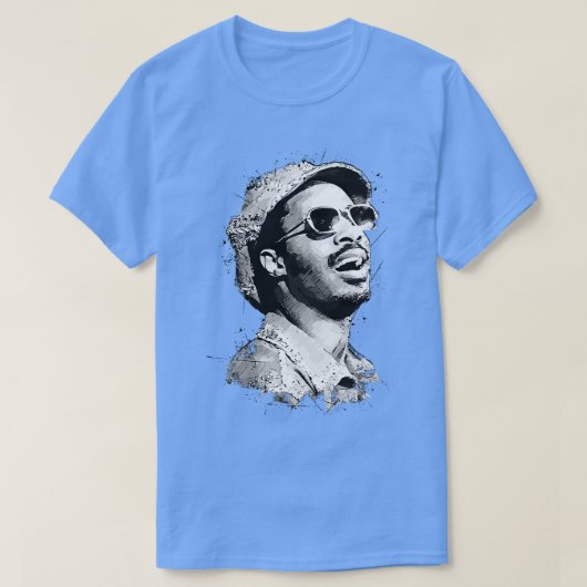 T-shirt Young Stevie Wonder en art Abstrait (Design devant)