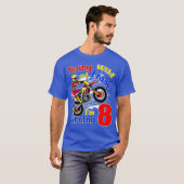 T-shirt Young Wild and Braap Im Turning 8 Boy Motocross (Devant entier)