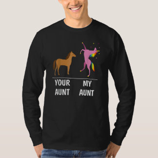 T-shirt Your Aunt Horse My Aunt Unicorn   For Kids Tees