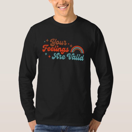 T-shirt Your Feelings Are Valid Cute Boho Mental Health Aw (Devant)