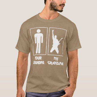T-shirt Your Grandpa My Grandpa Guitar Rock N Roll Music B
