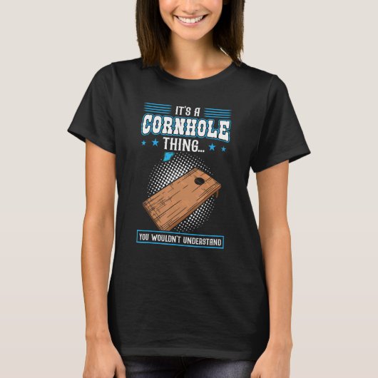 T-shirt Your Hole Is My Goal Cornhole (Devant)