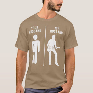 T-shirt Your Husband My Husband Classic Music Guitar Band 