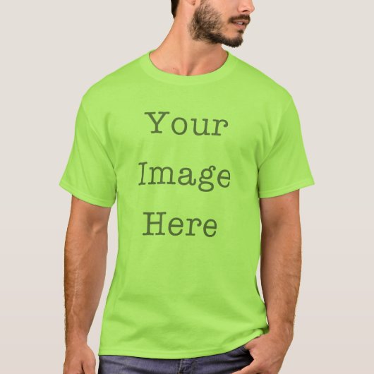 T-shirt Your Image Here Customizable Personalized Lime (Devant)