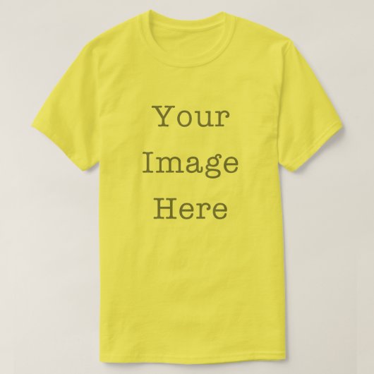 T-shirt Your Image Here Customizable Personalized Yellow (Design devant)