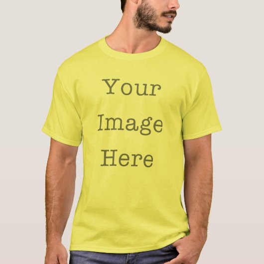 T-shirt Your Image Here Customizable Personalized Yellow (Devant)
