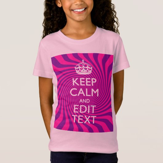 T-Shirt Your Keep Calm Saying on Hot Pink (Devant)