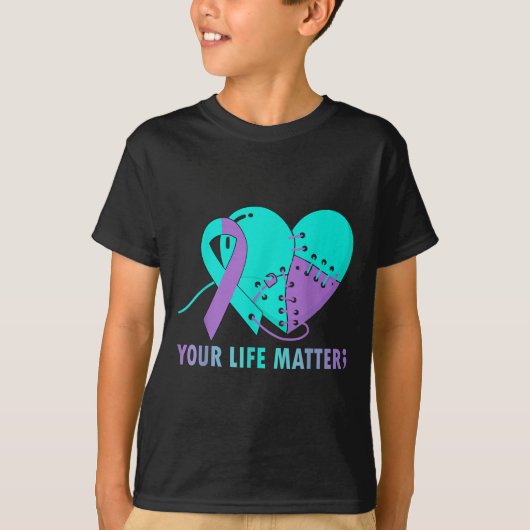 T-shirt Your Life S Suicide Prevention Awareness Teal And  (Devant)