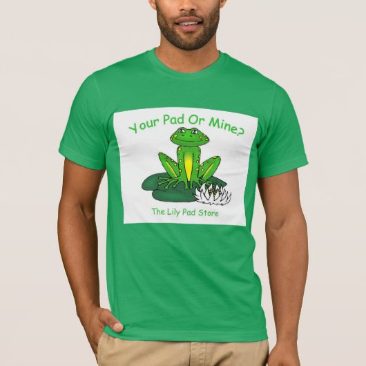 T-shirt Your Pad or Mine - Men's Bright Green (Devant)