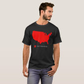 T-shirt Your Pizza Sucks  America Map (Devant entier)