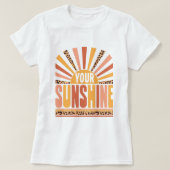 T-shirt Your Sunshine Sunburst; Retro Leopard Summer (Design devant)