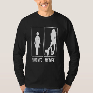 T-shirt Your Wife My Wife French Bulldog  Frenchie For Hus