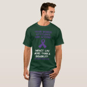 T-shirt Your Words Attitude Actions Purple Ribbon Overdose (Devant entier)