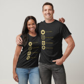 T-SHIRT YOUTUBE CHANNEAU RÉSEAU SOCIAL MEDIA GOLD BLACK PR (Unisexe)