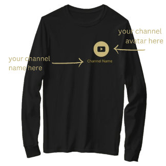 T-SHIRT YOUTUBE CONTENT CREATOR AVATAR NOM DE CANAL OR