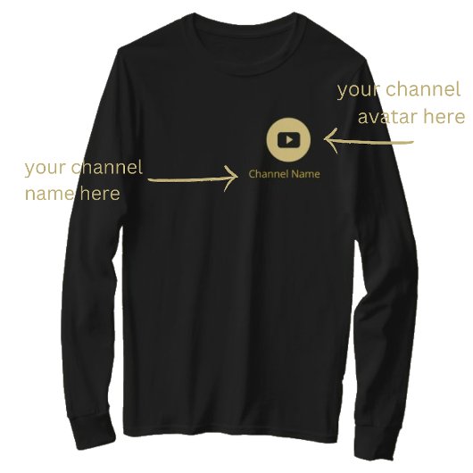 T-SHIRT YOUTUBE CONTENT CREATOR AVATAR NOM DE CANAL OR