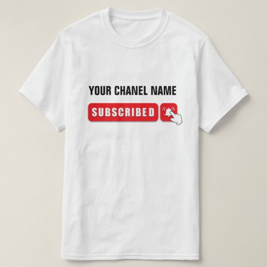 T-shirt YouTube Subcribe man T-Shirts. (Design devant)