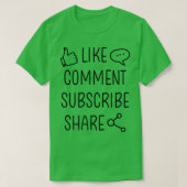 T-shirt Youtuber Blogger J'aime les commentaires abonner p (Design devant)