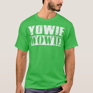 T-shirt Yowie Wowie Texte blanc Vintage