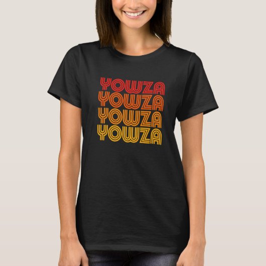 T-shirt Yowza Weird Goofy Odd Old Retro Repeating Dad Wor (Devant)