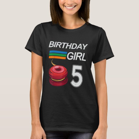 T-shirt YOYO 5 Anniversaire Pour Filles Enfants YOYO (Devant)