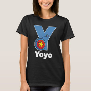 T-shirt Yoyo Alphabet les années 70 80s 90s Vieux jeu clas