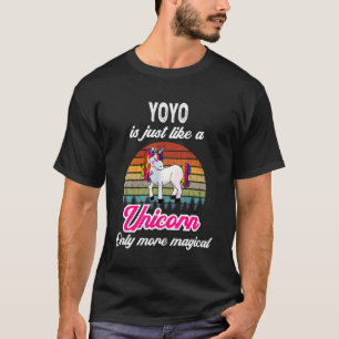 T-shirt Yoyo Retro Unicorn Vintage Sunset