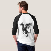 T-shirt ythical Guardian: Dragon Silhouette (Dos entier)