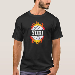 T-shirt Yubi Nom Joueuse de Volleyball Filles Balle et Fil