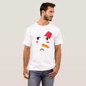T-shirt Yukidaruma Snowman Face Avec Carotte I Kawaii Anim (Devant entier)