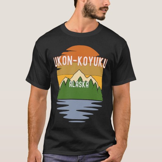 T-shirt Yukon Koyukuk Alaska Vintage Sunset (Devant)