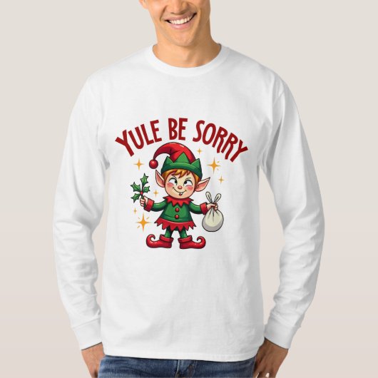 T-shirt Yule Be Désolé Elf Mischief (Devant)