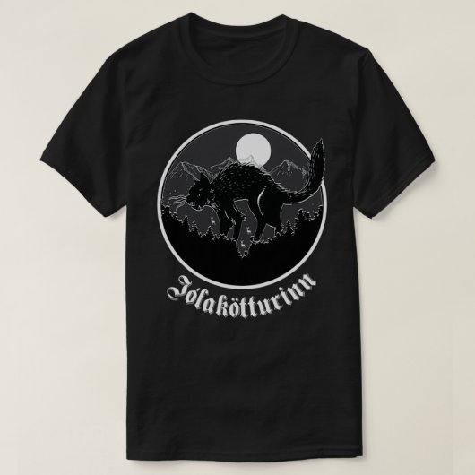 T-shirt Yule Cat Jolakotturinn Folklore islandais  (Design devant)