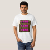 T-shirt "Yum ! Yum ! Yum ! Chocolat" T - Chemise (Devant entier)