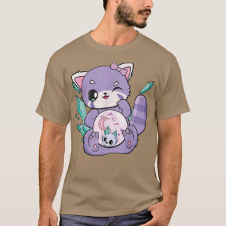 T-shirt Yume Kawaii Rouge Panda Sphère de verre Fairy Kei 
