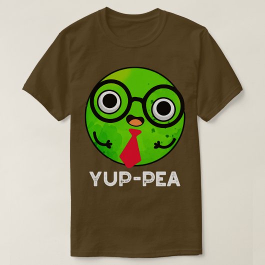 T-shirt Yuppea Funny Yuppie Veggie Pea Pun 1 (Design devant)