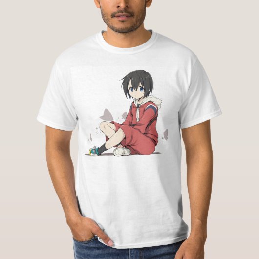 T-shirt yuzuru nishimiya avec chat (Devant)