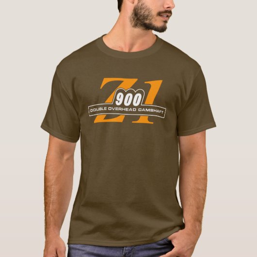 T-shirt Z1 légendaire 900 Rootbeer et orange (Devant)