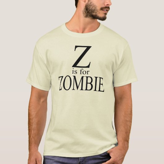 T-shirt Z est pour le zombi (Devant)