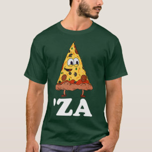 T-shirt Za Pizza Slang 'Za - Drôle tranche de pizza Abbrev